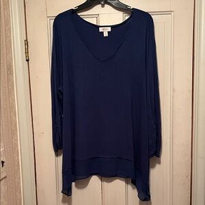 Style & Co. Deep Blue Tunic Top